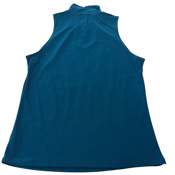 Vtg Y2K Fairycore Top Sz S Embellished Sleeveless Teal Beaded whimsical - Picture 2 of 8